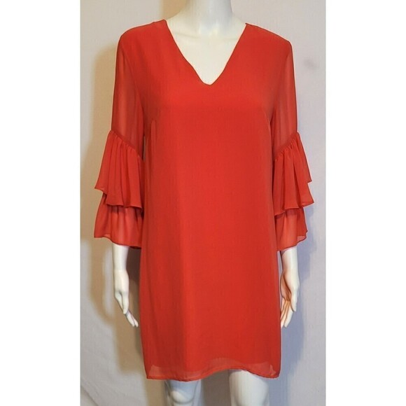 CeCe from Nordstrom Mini Dress w/ Sheer Ruffled Sleeve - Size 4 - Picture 1 of 12